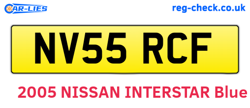 NV55RCF are the vehicle registration plates.