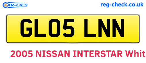 GL05LNN are the vehicle registration plates.