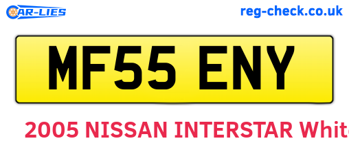 MF55ENY are the vehicle registration plates.
