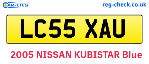 LC55XAU are the vehicle registration plates.