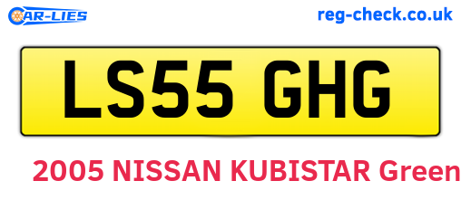 LS55GHG are the vehicle registration plates.