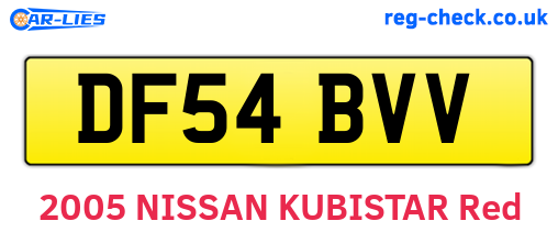 DF54BVV are the vehicle registration plates.
