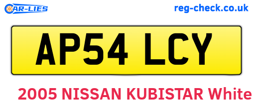 AP54LCY are the vehicle registration plates.