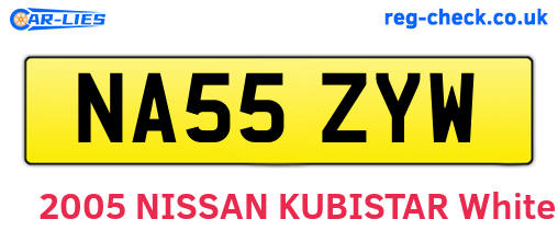 NA55ZYW are the vehicle registration plates.