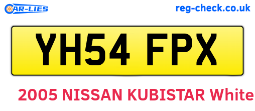 YH54FPX are the vehicle registration plates.