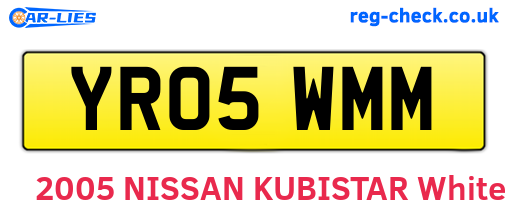 YR05WMM are the vehicle registration plates.