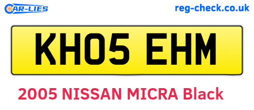 KH05EHM are the vehicle registration plates.