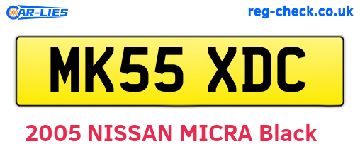 MK55XDC are the vehicle registration plates.