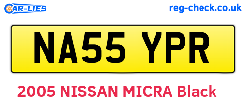 NA55YPR are the vehicle registration plates.