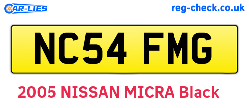 NC54FMG are the vehicle registration plates.