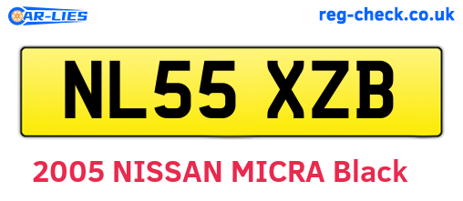 NL55XZB are the vehicle registration plates.