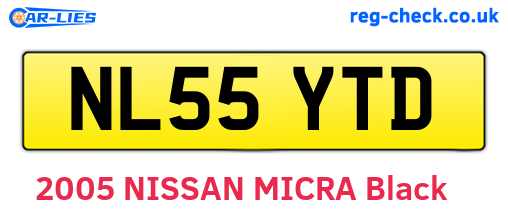 NL55YTD are the vehicle registration plates.