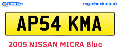 AP54KMA are the vehicle registration plates.