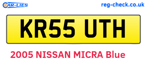 KR55UTH are the vehicle registration plates.