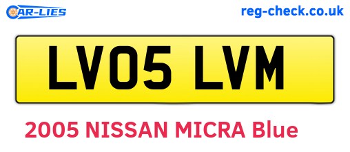 LV05LVM are the vehicle registration plates.