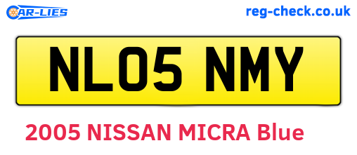 NL05NMY are the vehicle registration plates.