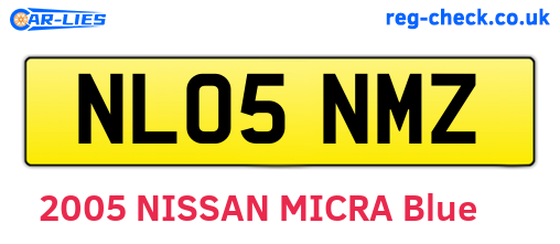 NL05NMZ are the vehicle registration plates.
