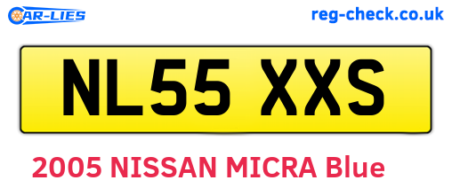 NL55XXS are the vehicle registration plates.