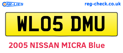 WL05DMU are the vehicle registration plates.