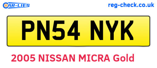 PN54NYK are the vehicle registration plates.