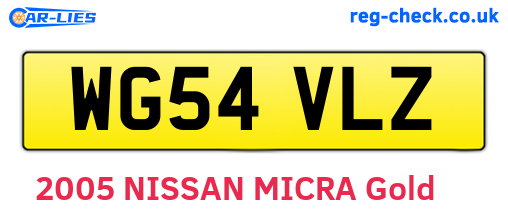WG54VLZ are the vehicle registration plates.