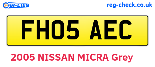 FH05AEC are the vehicle registration plates.