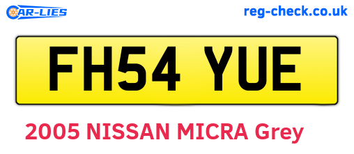 FH54YUE are the vehicle registration plates.