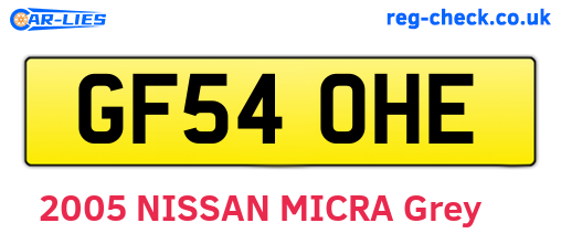 GF54OHE are the vehicle registration plates.