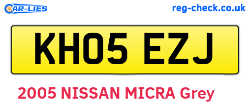 KH05EZJ are the vehicle registration plates.