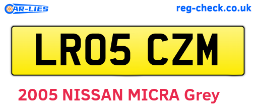 LR05CZM are the vehicle registration plates.