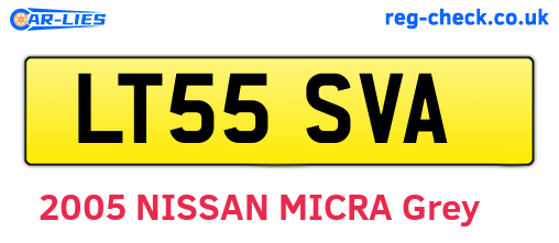 LT55SVA are the vehicle registration plates.