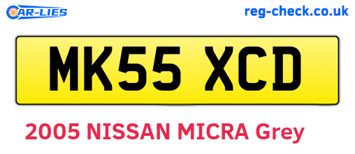 MK55XCD are the vehicle registration plates.