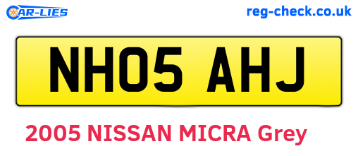 NH05AHJ are the vehicle registration plates.