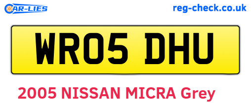 WR05DHU are the vehicle registration plates.