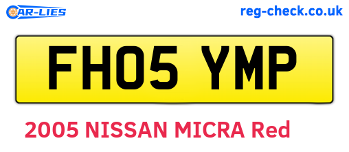 FH05YMP are the vehicle registration plates.