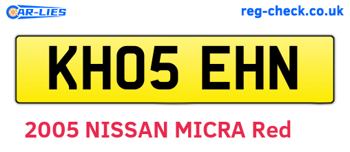 KH05EHN are the vehicle registration plates.