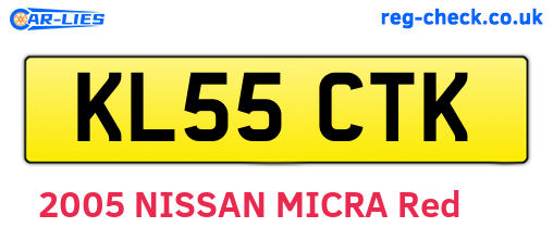 KL55CTK are the vehicle registration plates.