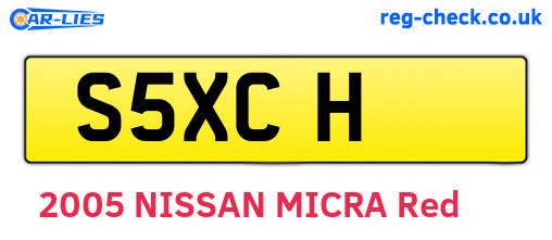S5XCH are the vehicle registration plates.