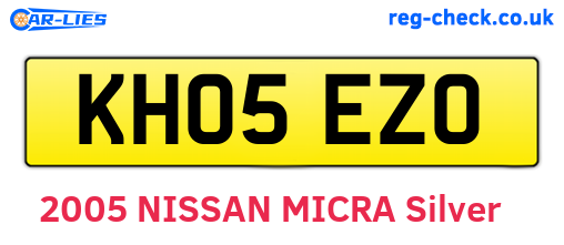 KH05EZO are the vehicle registration plates.