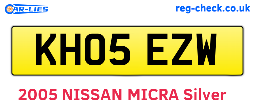 KH05EZW are the vehicle registration plates.