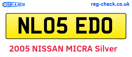 NL05EDO are the vehicle registration plates.