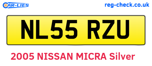 NL55RZU are the vehicle registration plates.