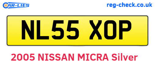 NL55XOP are the vehicle registration plates.