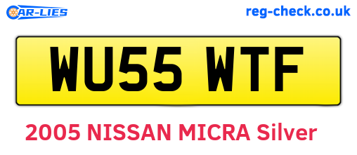 WU55WTF are the vehicle registration plates.