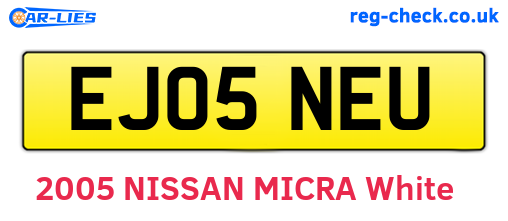 EJ05NEU are the vehicle registration plates.