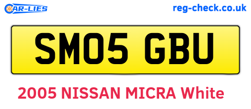 SM05GBU are the vehicle registration plates.
