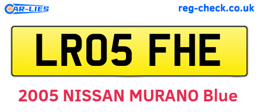 LR05FHE are the vehicle registration plates.
