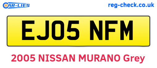 EJ05NFM are the vehicle registration plates.