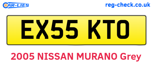 EX55KTO are the vehicle registration plates.