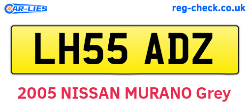 LH55ADZ are the vehicle registration plates.